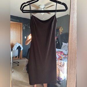 Windsor Black Glittery Backless Mini Dress